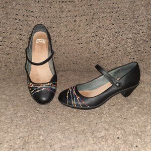 CAMPER-Twins-Black-Looks like Xmas lights-Mary Janes-Sz 35-Excellent